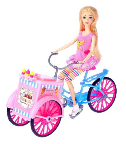 Кукла модель шарнирная "Лида", 3102415, с велохолодильником, с аксессуарами