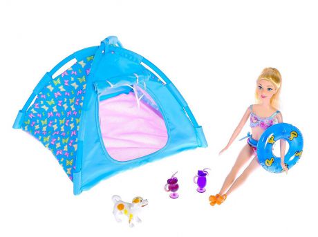 Кукла модель "Оля", 3102417, с пляжными аксессуарами, 30 см