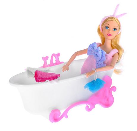 Кукла модель шарнирная "Наташа", 3102422, в ванной комнате, с аксессуарами