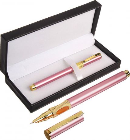 Ручка подарочная перьевая Calligrata 2018, 3604848, в футляре, корпус розовый, черный