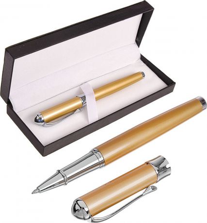 Ручка подарочная шариковая Calligrata, 3590826, в футляре, корпус золотой