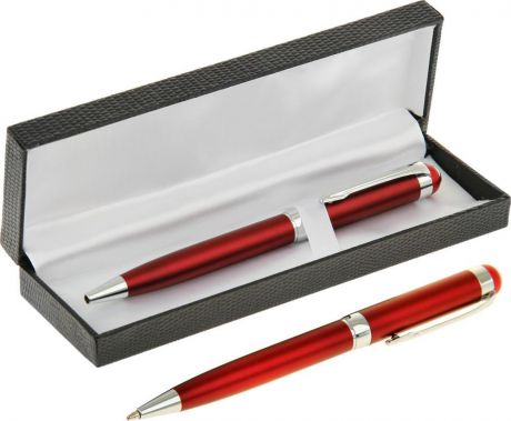 Ручка подарочная шариковая Calligrata "Премьер, 131978, в футляре, поворотная, корпус красный