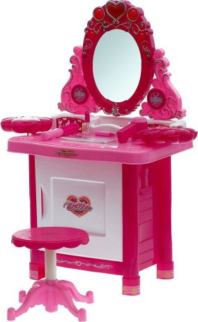 Столик с зеркалом "Маленькая очаровашка", с аксессуарами, свет, звук, №SL-0747, 1030501