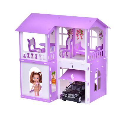 Дом для кукол Krasatoys "Дом Алиса", 4071225, с мебелью