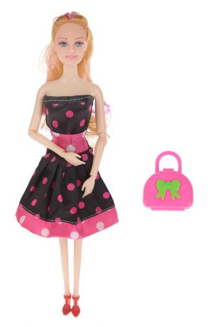 Кукла модель шарнирная №SL-00276C "Софи Fashion Look", 2367169, в платье в горошек, с аксессуарами, 28.5 см