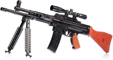 Игрушечное оружие "Автомат пневматический НСМ пулемет" с лазером, 2462999