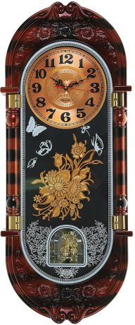 Настенные часы "Бабочки", 2333350, коричневый