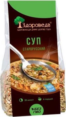 Смесь для супа Здороведа "Старорусская", из полбы и зеленой чечевицы, 250 г