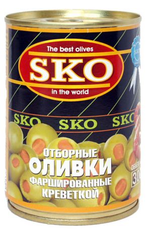 Овощные консервы SKO "Оливки с креветками", 300 мл