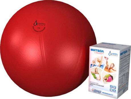 Мяч гимнстический Альпина Пласт "Фитбол Стандарт", 4020751022, красный, диаметр 75 см