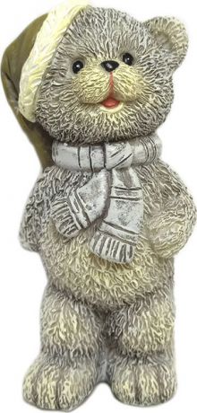 Декоративная фигурка "Мишка в пути", 79167, серый, 5 х 4,5 х 10 см