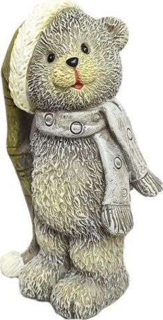 Декоративная фигурка "Мишка-мечтатель", 79169, серый, 6 х 4,5 х 10,5 см