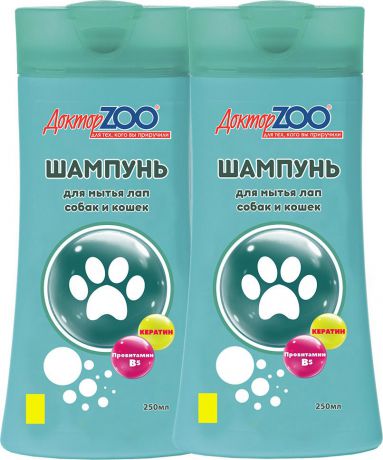 Шампунь Доктор ZOO, для мытья лап у собак, ZR0644-2, 250 мл х 2 шт