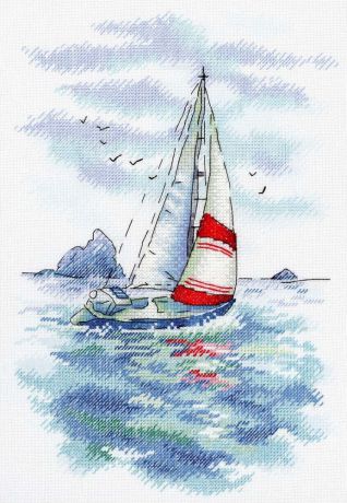 Набор для вышивания М.П.Студия "Морская регата" счетным крестом, 503121, 25 х 18 см