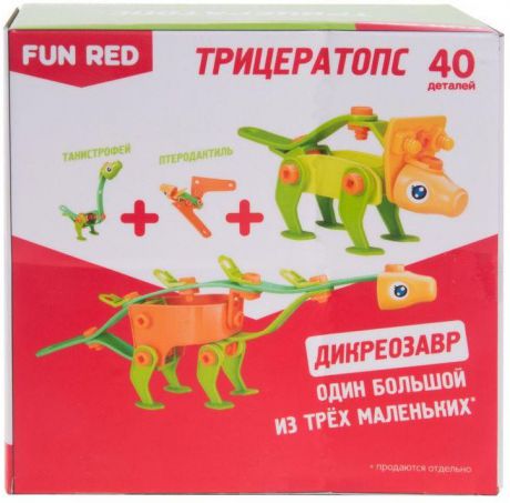 Fun Red Трицератопс, 40 деталей (разноцветный)