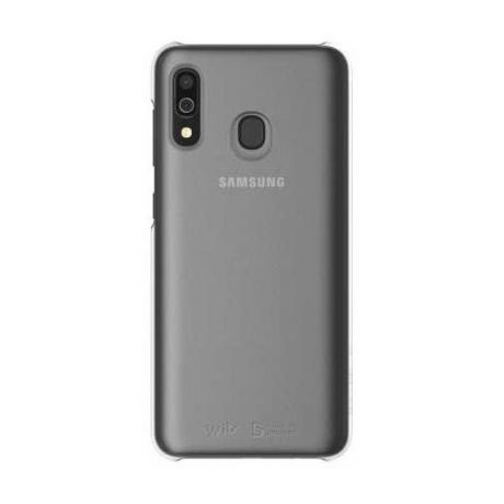 Чехол (клип-кейс) SAMSUNG WITS Premium Hard Case, для Samsung Galaxy A30, прозрачный/серебристый [gp-fpa305wsbsw]