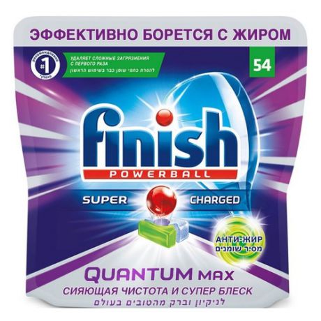 Средство для мытья посуды FINISH 3046822, для посудомоечных машин, 54