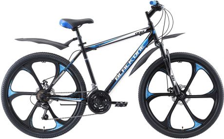 Велосипед горный (MTB) Black One Onix Active D FW, черный, голубой, серебристый, диаметр колес 26", размер рамы 16"