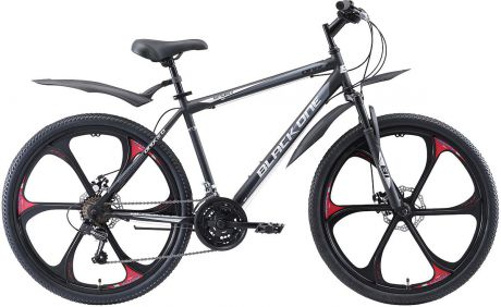 Велосипед горный (MTB) Black One Onix Active D FW, черный, серый, серебристый, диаметр колес 26", размер рамы 18"