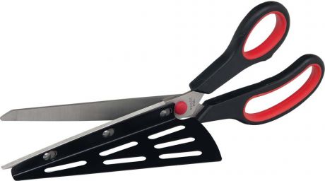 Ножницы для пиццы "Marmiton", с лопаткой, цвет: черный