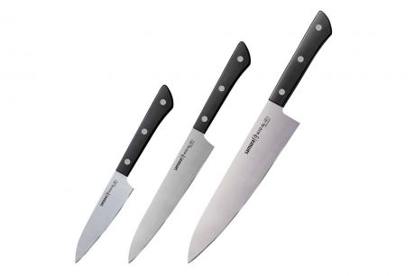 Набор кухонных ножей Samura SHR-0220B, черный