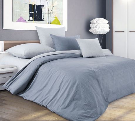 Комплект постельного белья Текс Дизайн "Горный ветер" перкаль; размер: Евро
