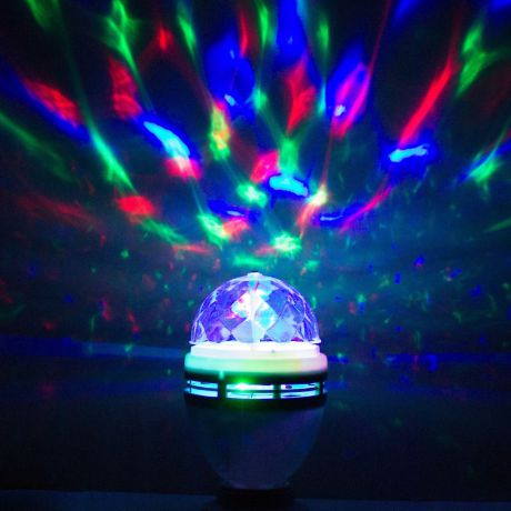 Декоративный светильник СТАРТ LED Disco RGB E27, красный, зеленый, синий