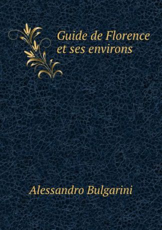 Alessandro Bulgarini Guide de Florence et ses environs