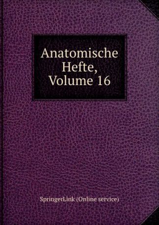 SpringerLink Online service Anatomische Hefte, Volume 16
