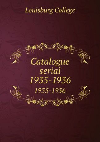 Louisburg College Catalogue serial. 1935-1936