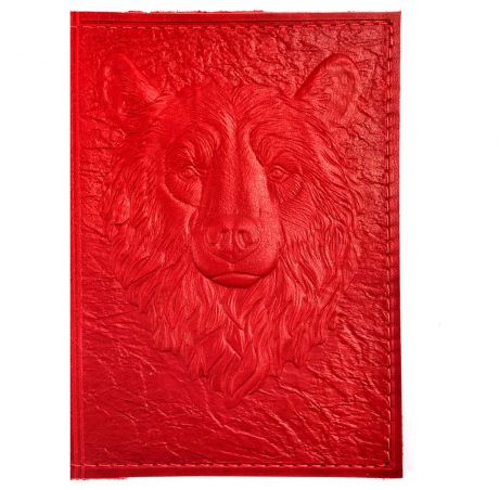 Обложка для паспорта TRIWESTA Медведь, красный