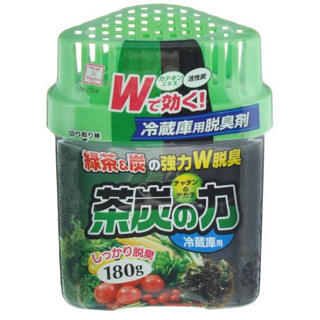 Нейтрализатор запахов для холодильника KOKUBO "Сила угля и зеленого чая", 180 г