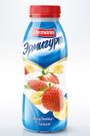 Йогуртный продукт Эрмигурт, клубника, банан, 1,2%, 420 г