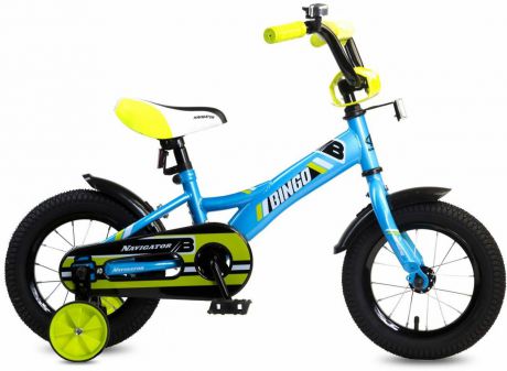 Велосипед детский Navigator Bingo, ВН12137, голубой, желтый, колесо 12"