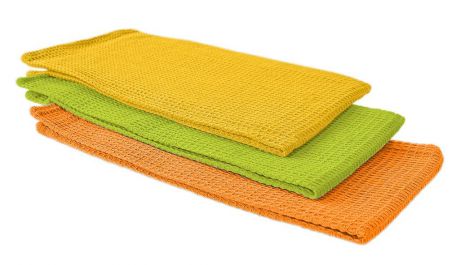 Набор кухонных полотенец Коллекция НВП6, оранжевый, желтый, зеленый