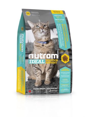 Корм сухой Nutram "Ideal Solution Support I12", для взрослых кошек, контроль веса, с курицей, перловкой и горохом, 6,8 кг