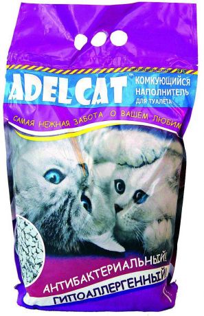 Наполнитель для кошачьего туалета "Adel Cat", комкующийся, 7 л