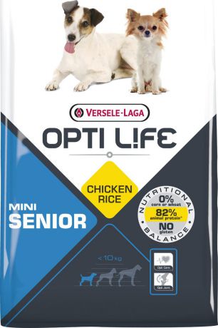 Корм сухой Versele-Laga Opti Life, для пожилых собак малых пород, с курицей, 7,5 кг