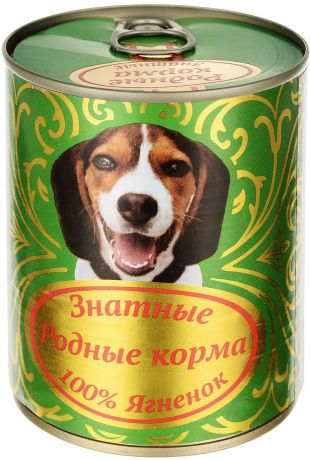Консервы для собак Родные Корма "Знатные", с ягненком, 340 г