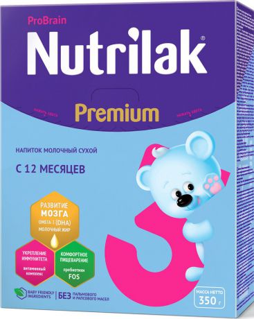 Nutrilak Premium 3 напиток молочный с 12 месяцев, 350 г