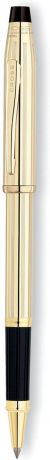 Ручка-роллер Cross Selectip Century II, цвет чернил: черный, цвет корпуса: золотистый