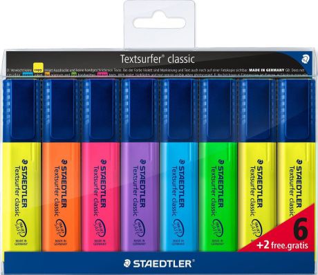 Staedtler Набор текстовыделителей Сlassic 364 6 шт + 2 шт бесплатно