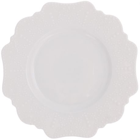 Тарелка десертная Walmer "Vivien", цвет: белый, диаметр 21 см