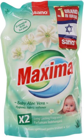 Кондиционер для детского белья Sano "Maxima Baby", с экстрактом алоэ, 1 л