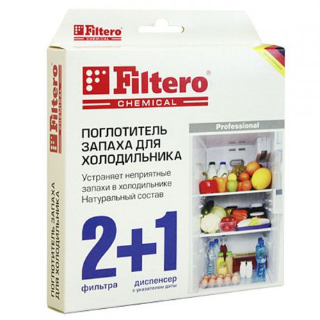 Filtero поглотитель запаха для холодильника, 2 шт + диспенсер