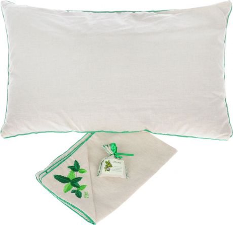 Подушка Smart Textile "Традиция здоровья", с наволочкой, с мешочком мяты, 40 х 60 см