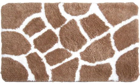Коврик для ванной Iddis "Safari Friends", цвет: коричневый, 50 х 80 см