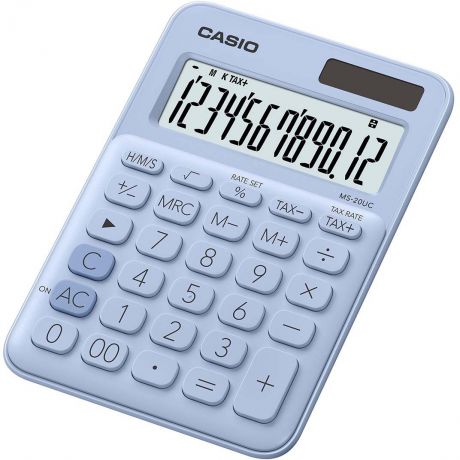 Casio калькулятор настольный MS-20UC-LB-S-EC цвет светло-голубой