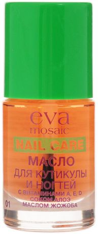 Eva Mosaic Масло для кутикулы и ногтей увлажняющее с витамином E, 10 мл