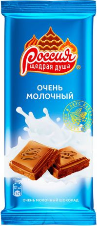 Россия-Щедрая душа! молочный шоколад, 90 г